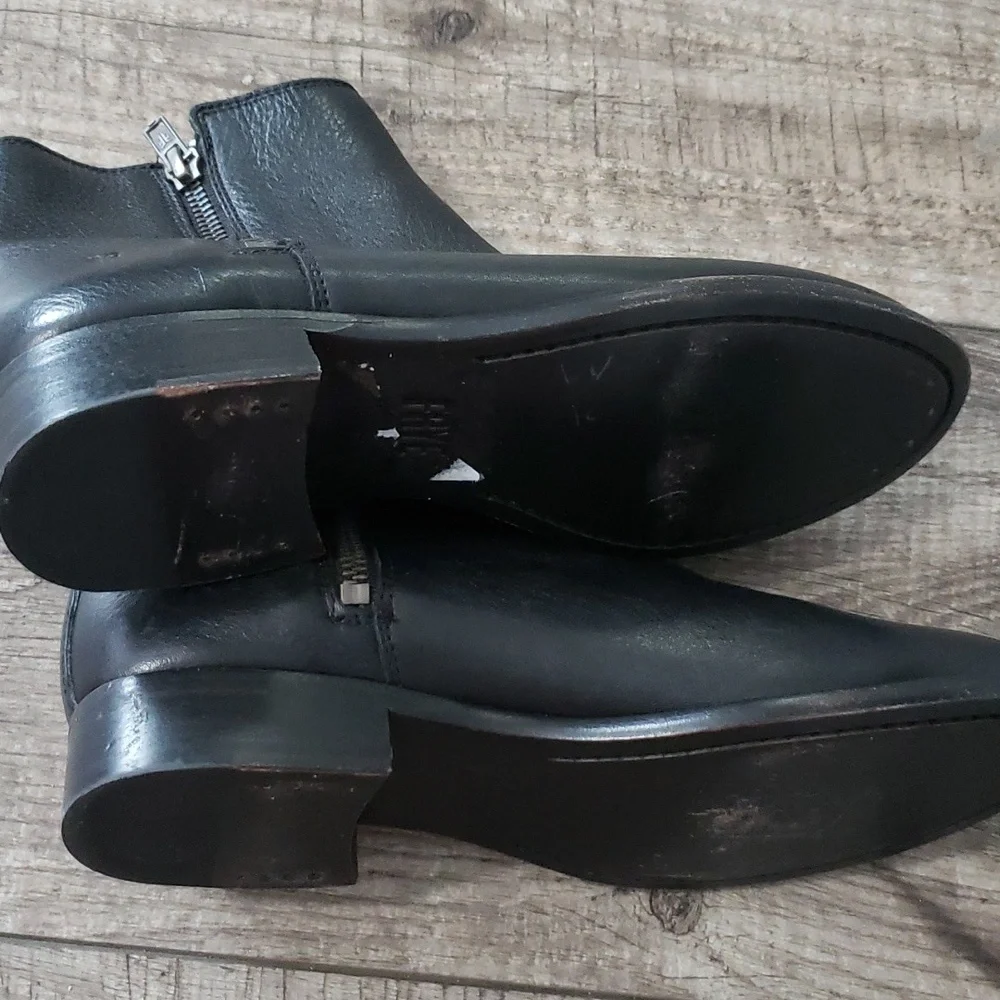 FRYE Black Carly Double Zip Back Ankle Boots